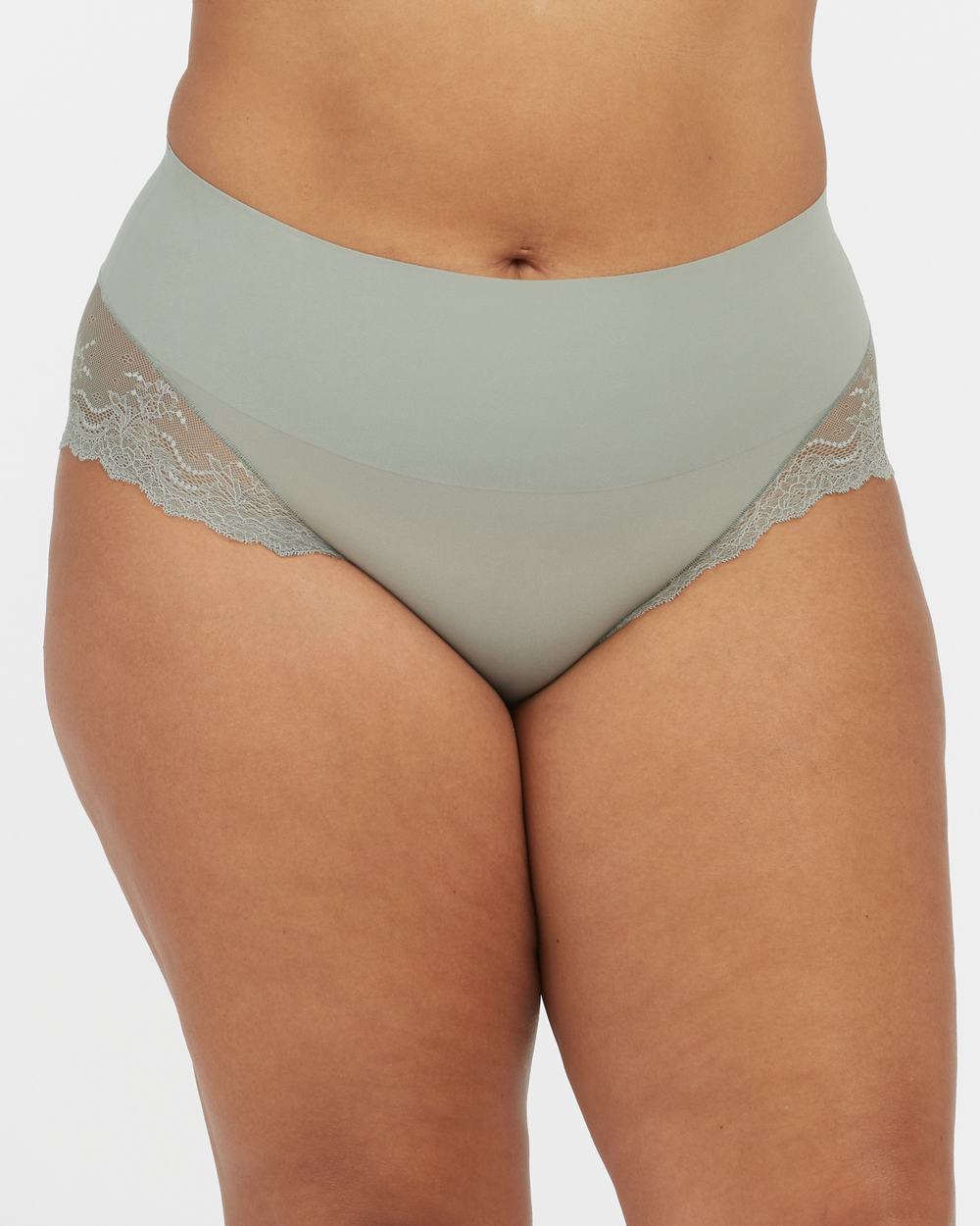 Bragas Spanx Undie-tectable® Encaje Hi-Hipster Mujer Verde Oliva Blancas | WX7328561