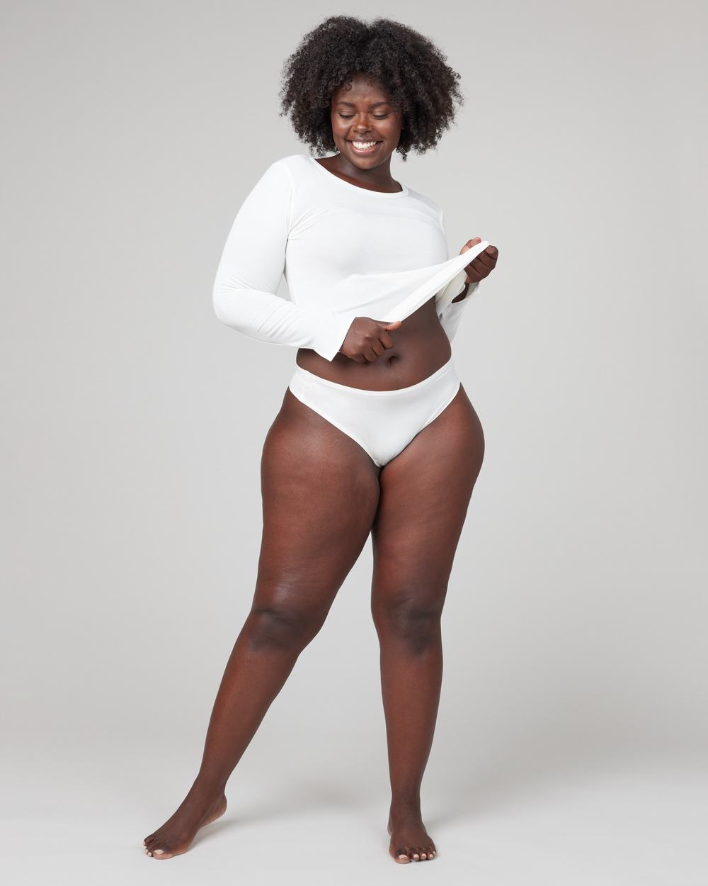 Tanga Spanx Ahhh-llelujah® Pima Algodon ‘Fit to You’ Mujer Blancas | UM0392756