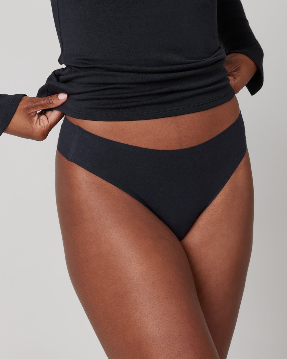 Tanga Spanx Ahhh-llelujah® Pima Algodon ‘Fit to You’ Mujer Negras | HD2073841