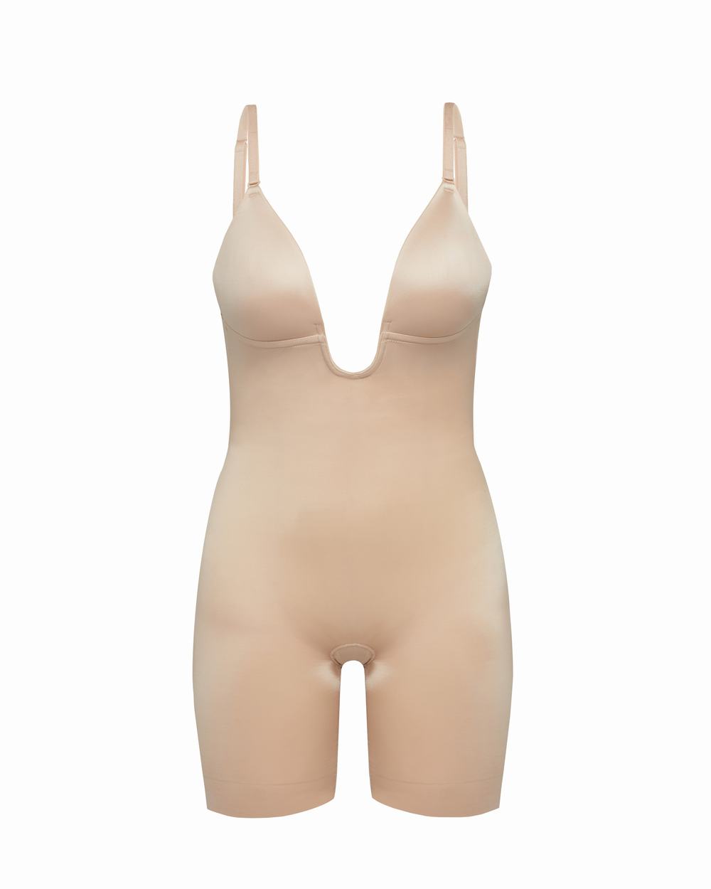 Body Spanx Suit Your Fancy Plunge Low-Back Mid-Thigh Mujer Beige | EQ3680247