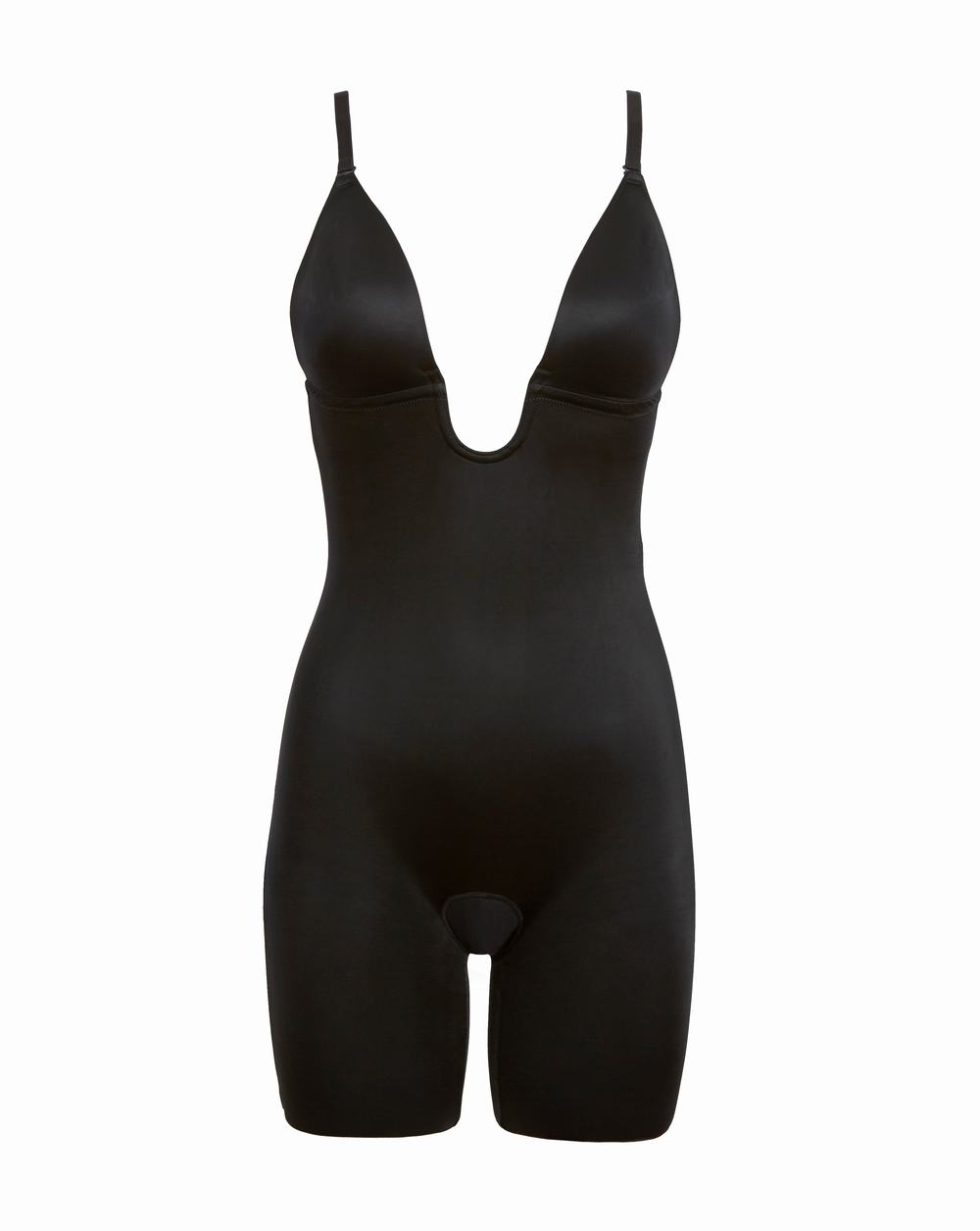 Body Spanx Suit Your Fancy Plunge Low-Back Mid-Thigh Mujer Negras | ZK3279610