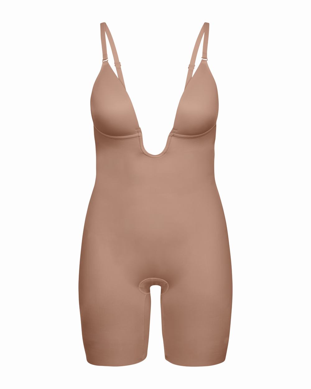 Body Spanx Suit Your Fancy Plunge Low-Back Mid-Thigh Mujer Cafe Au Lait | DQ0385794