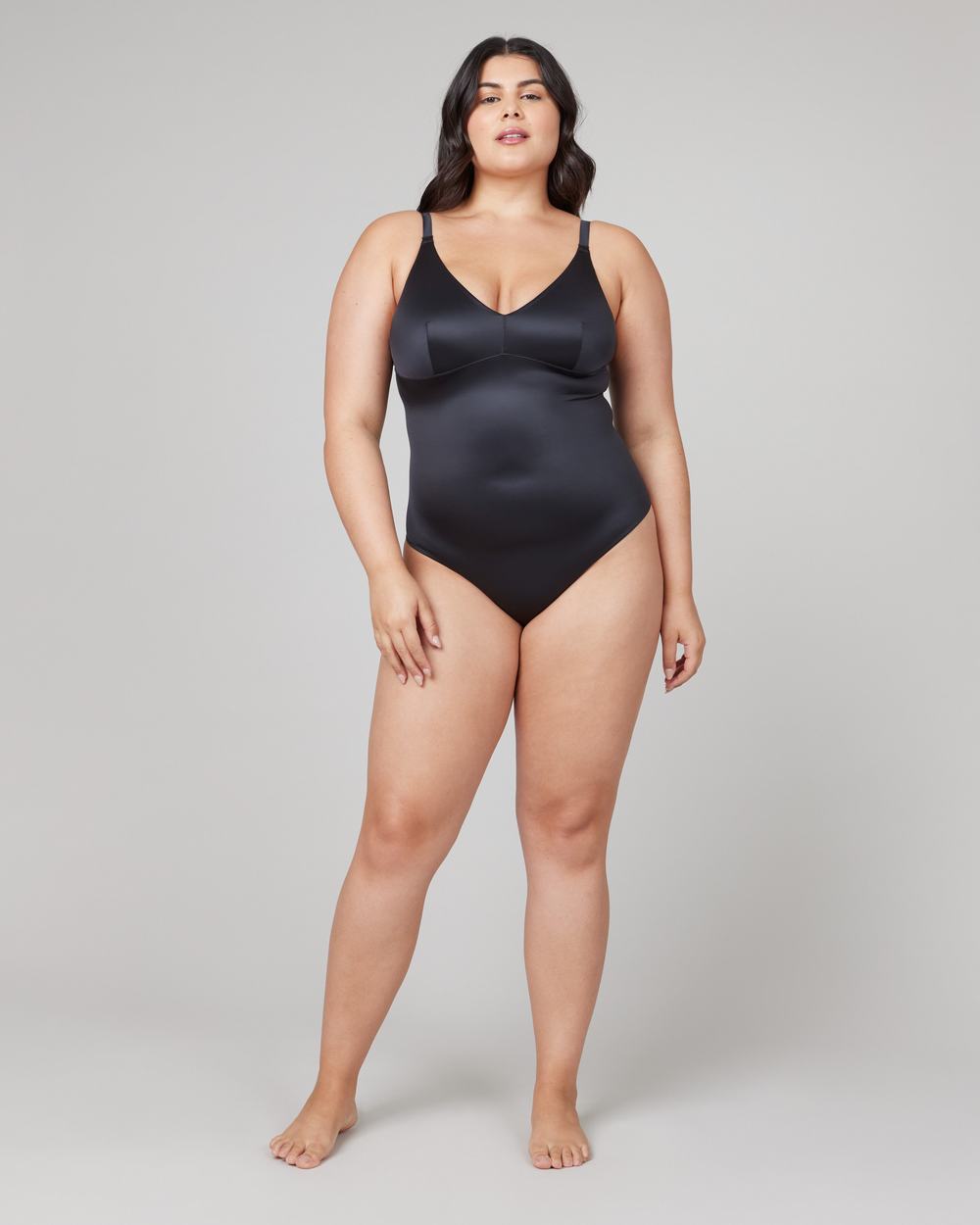 Body Spanx Shaping Satin Tanga Mujer Negras | PL8410756