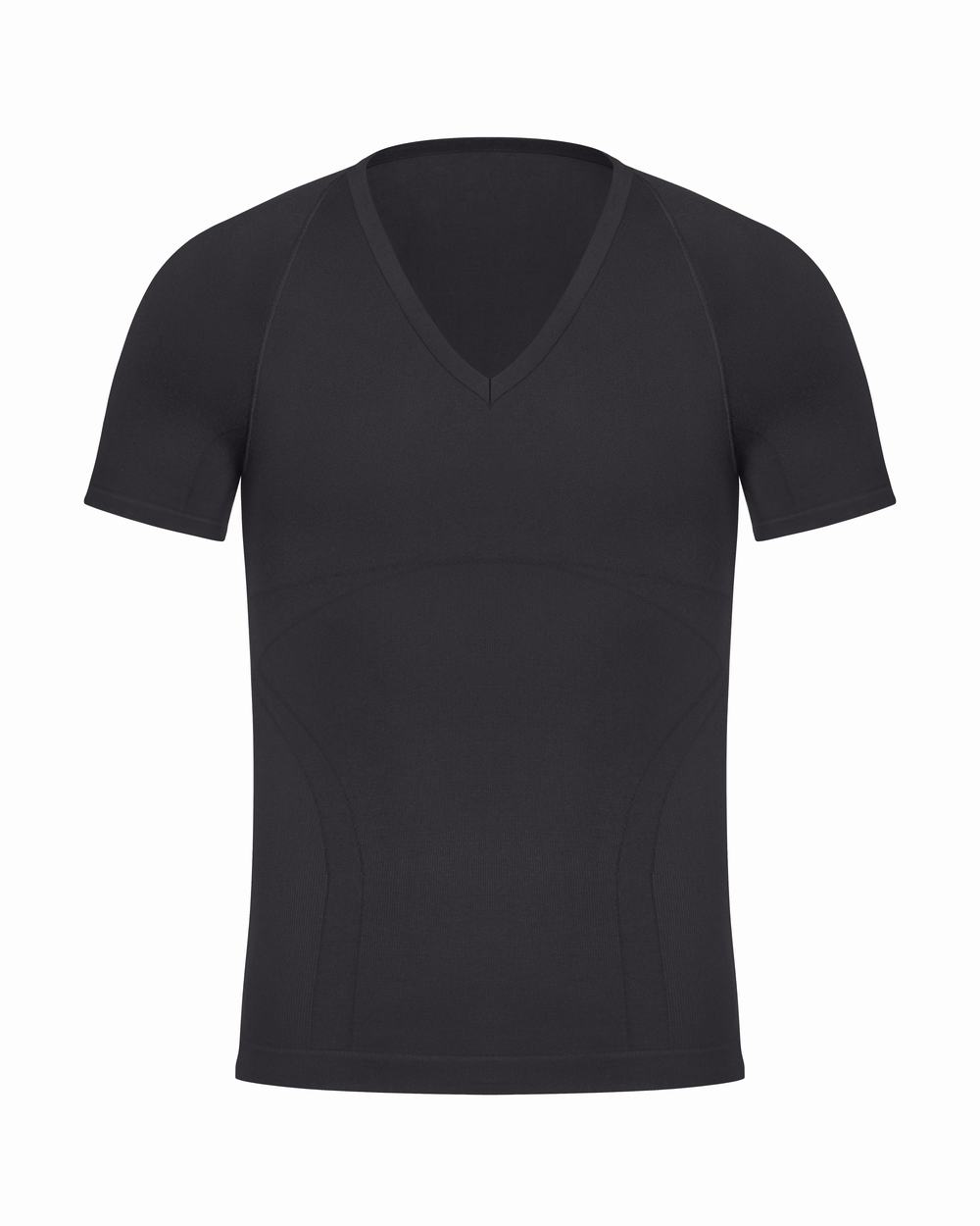 Camisetas interiores Spanx Ultra Sculpt Seamless V-Neck Hombre Negras | PL1307865