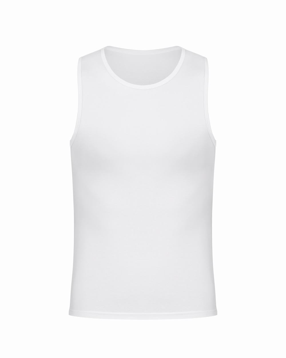 Camiseta sin Manga Spanx Sculpt Algodon Hombre Blancas | FO2917845
