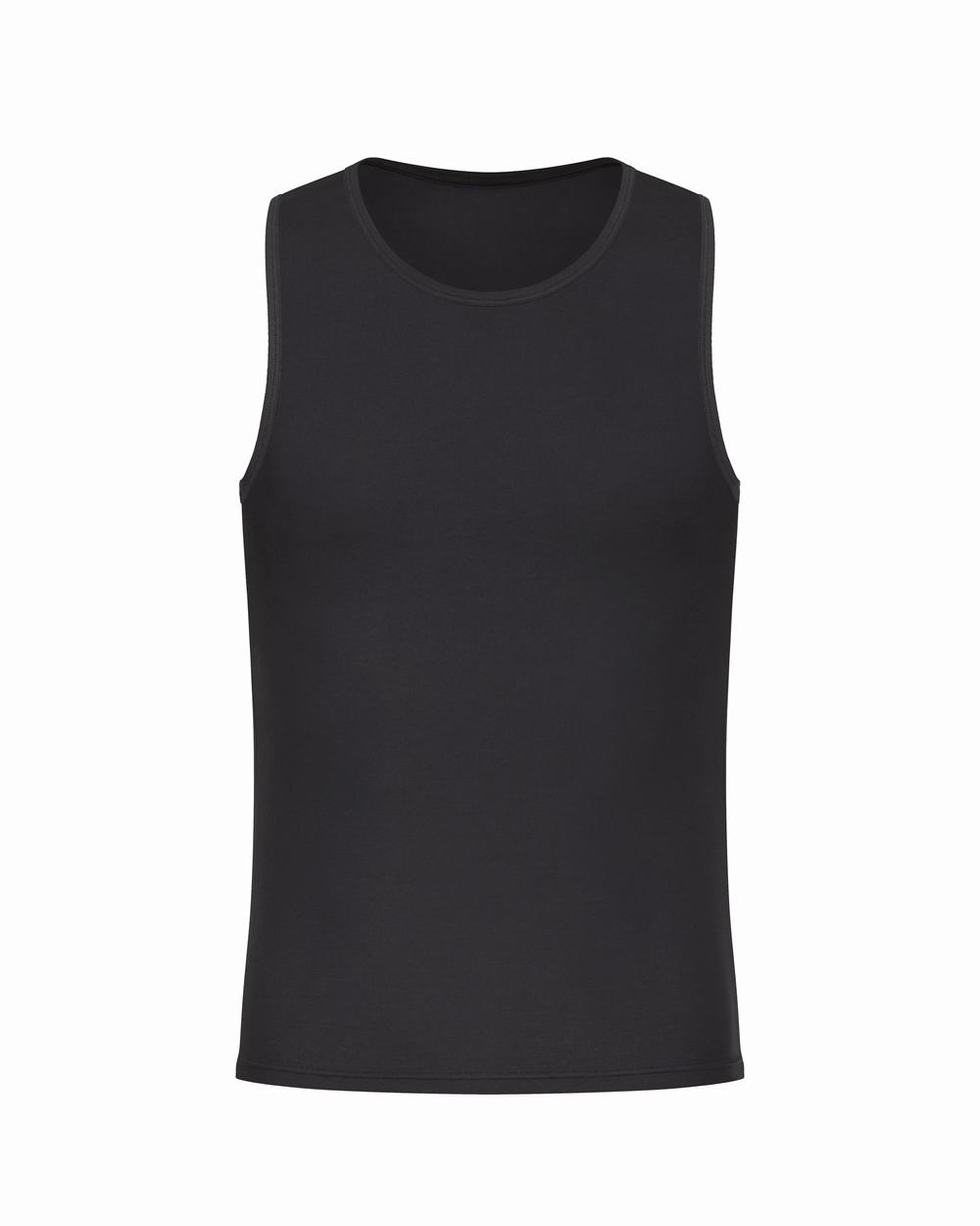 Camiseta sin Manga Spanx Sculpt Algodon Hombre Negras | IQ8243069
